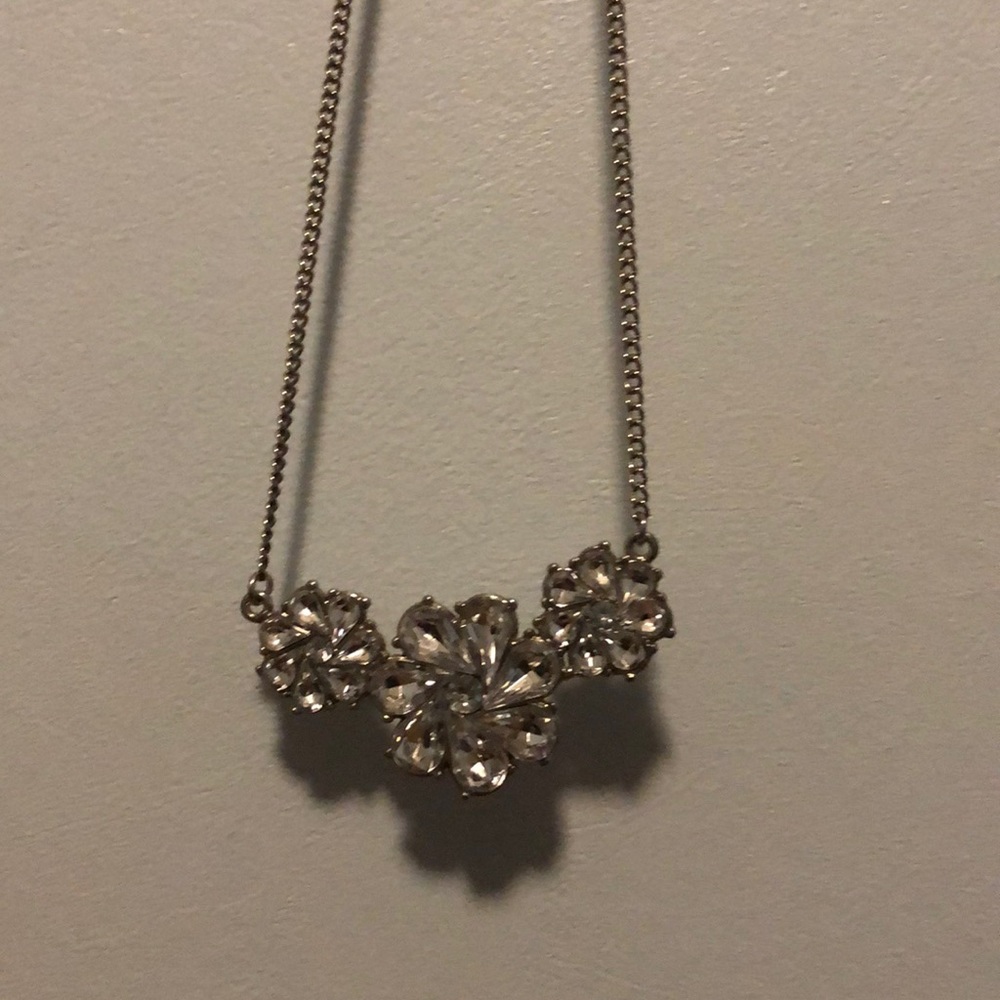 Silver flower necklace